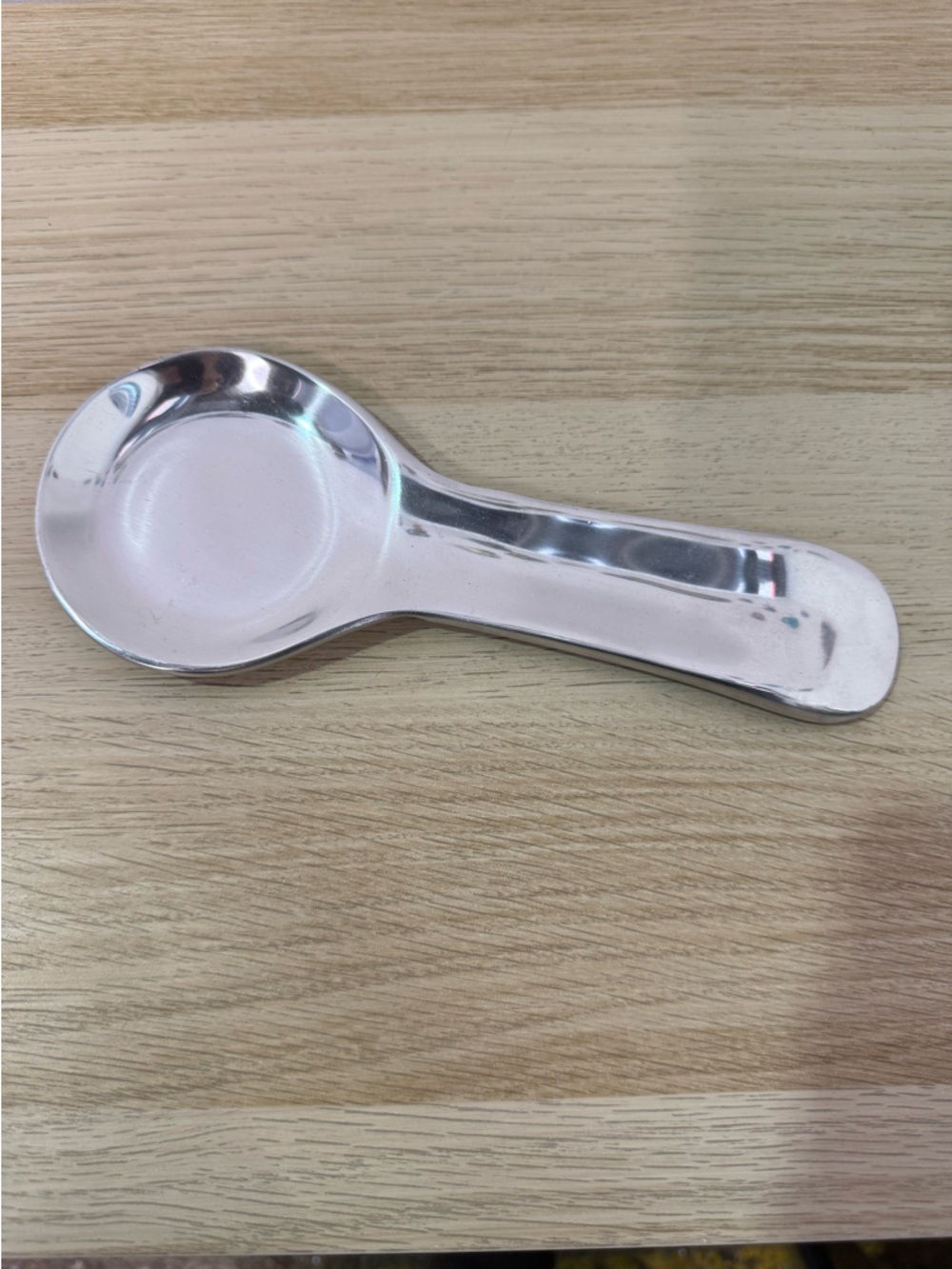 Pewter Steel Spoon Rest - Silver Kitchen Utensil